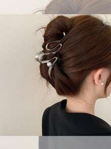 Hair Clips,Faux Pearl Hair Claw Clip Hair Clips For Styling No-Trace Hair Clips For Thick And Thin Hair - Silver - View 5