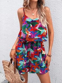 Breezaya Allover Print Cami Romper - Multicolor - View 6