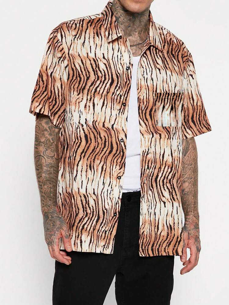 Homme Chemise à rayures zébrées - Multicolore - Voir 3