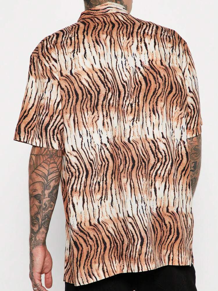 Homme Chemise à rayures zébrées - Multicolore - Voir 2