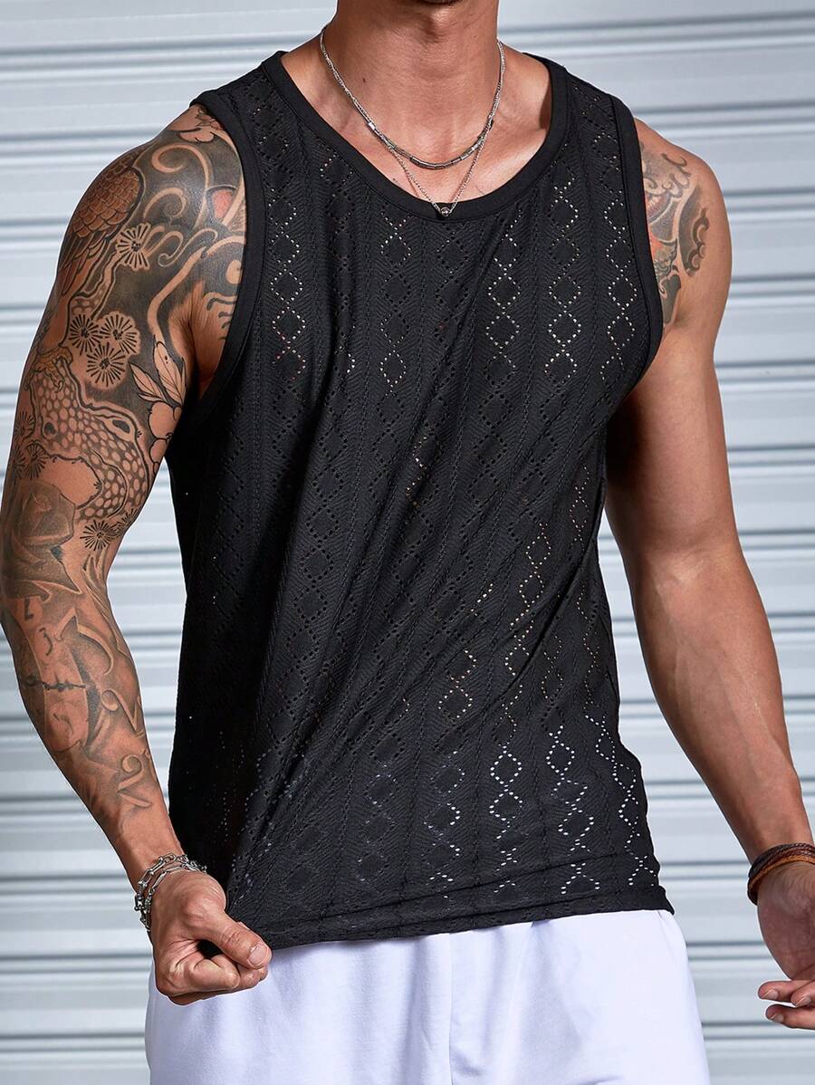 Manfinity Homme Men Solid Tank Top
