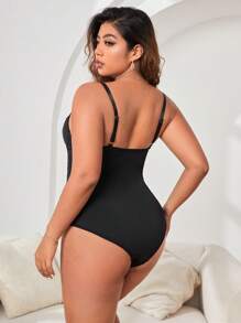 Body fajas con encaje en contraste - Negro - Ver 2