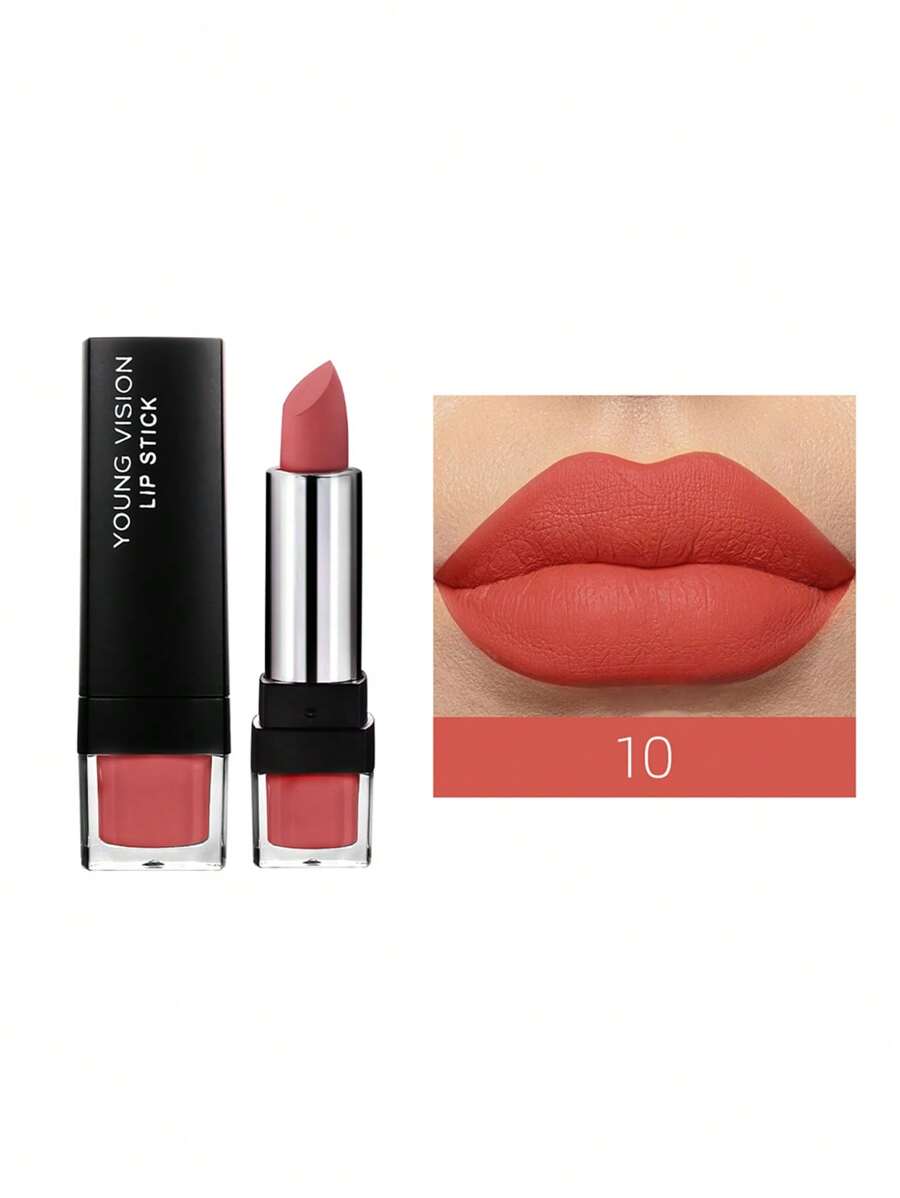YOUNG VISION 1pc Velvet Matte Non-Stick Cup Lipstick - Rose Red - View 1