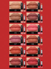 YOUNG VISION 1pc Velvet Matte Non-Stick Cup Lipstick - Rose Red - View 5