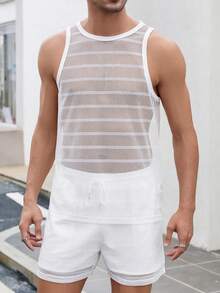 Manfinity RSRT Bộ hai mảnh Nam Túi Dây kéo cắt Tương phản ràng buộc màu trơn Giải trí - trắng - Xem 2