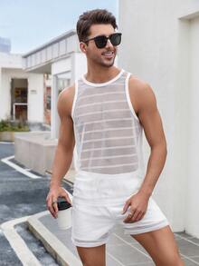 Manfinity RSRT Bộ hai mảnh Nam Túi Dây kéo cắt Tương phản ràng buộc màu trơn Giải trí - trắng - Xem 6