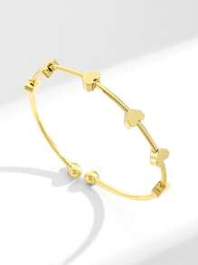 Vòng tay trang trí trái tim tối giản cho trẻ em cho món quà sinh nhật - Vàng - Xem 1