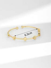 Vòng tay trang trí trái tim tối giản cho trẻ em cho món quà sinh nhật - Vàng - Xem 2