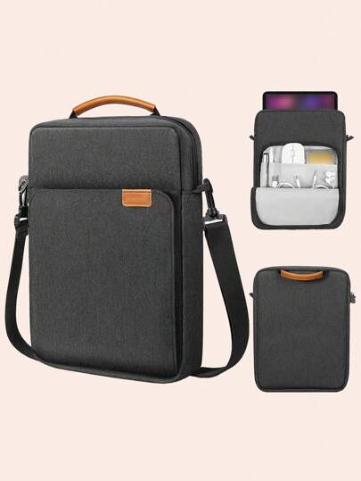 1pc Simple Style Shoulder Crossbody Bag Compatible With IPad, Notebook,Laptop And Other Digital Devices. Large Capacity With Handheld And One Shoulder Strap.Casual Backpack Laptop Bag