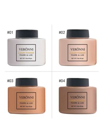 VERONNI Matte Finishing Makeup Loose Setting Powder, Long-Lasting Coverage Oil Control Face Makeup Finishing Powder Pressed Powder