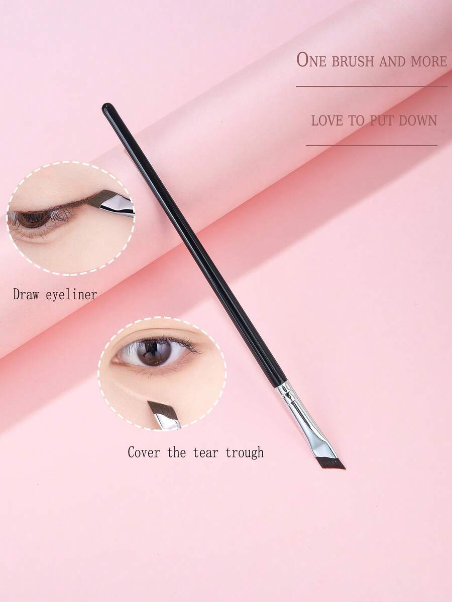 眼線刷,1入組化妝刷化妝刷化妝工具 - 黑色 - 查看 1