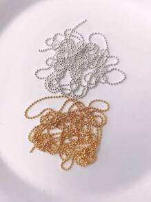 1 Box 1 Mm Nail Decorative Arts Chain Diy Nails Ornaments 1 Meter Long Nail Supplies Nails Charms Nail Art Chain Design, Circular Chain Design, Nail Art Deco, Bead Chain Design Japanese And Korean Popular Style, Nails Salon Nail Gems - Multicolor - View 1