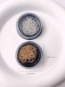 1 Box 1 Mm Nail Decorative Arts Chain Diy Nails Ornaments 1 Meter Long Nail Supplies Nails Charms Nail Art Chain Design, Circular Chain Design, Nail Art Deco, Bead Chain Design Japanese And Korean Popular Style, Nails Salon Nail Gems - Multicolor - View 3