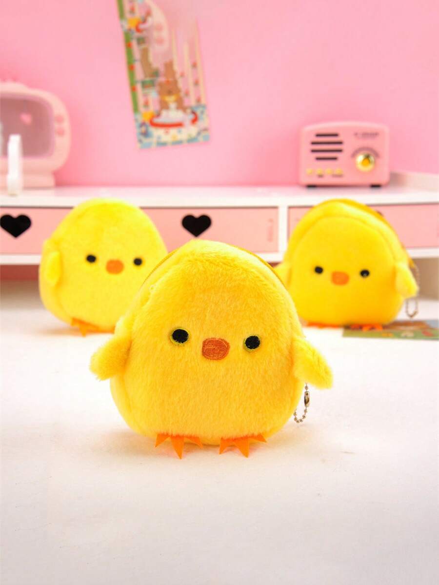 Cute Cartoon Little Yellow Chicken Coin Purse - Yellow - View 1