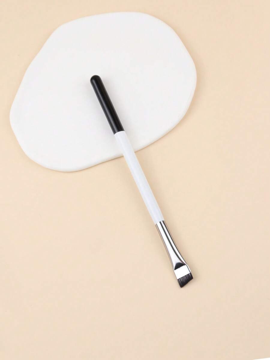 Bàn chải kẻ mắt, Bàn chải trang điểm 1Pc Bàn chải mỹ phẩm Dụng cụ trang điểm Angled Blade Eyeliner Brush Bàn chải trang điểm che khuyết điểm - Đen và trắng - Xem 1