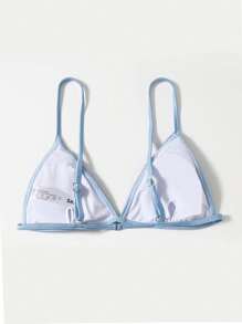 三角杯比基尼上衣 - 藍色 - 查看 2