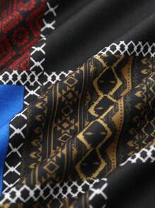 Manfinity LEGND Hombres Camiseta con estampado de cuadros - Multicolor - Ver 3