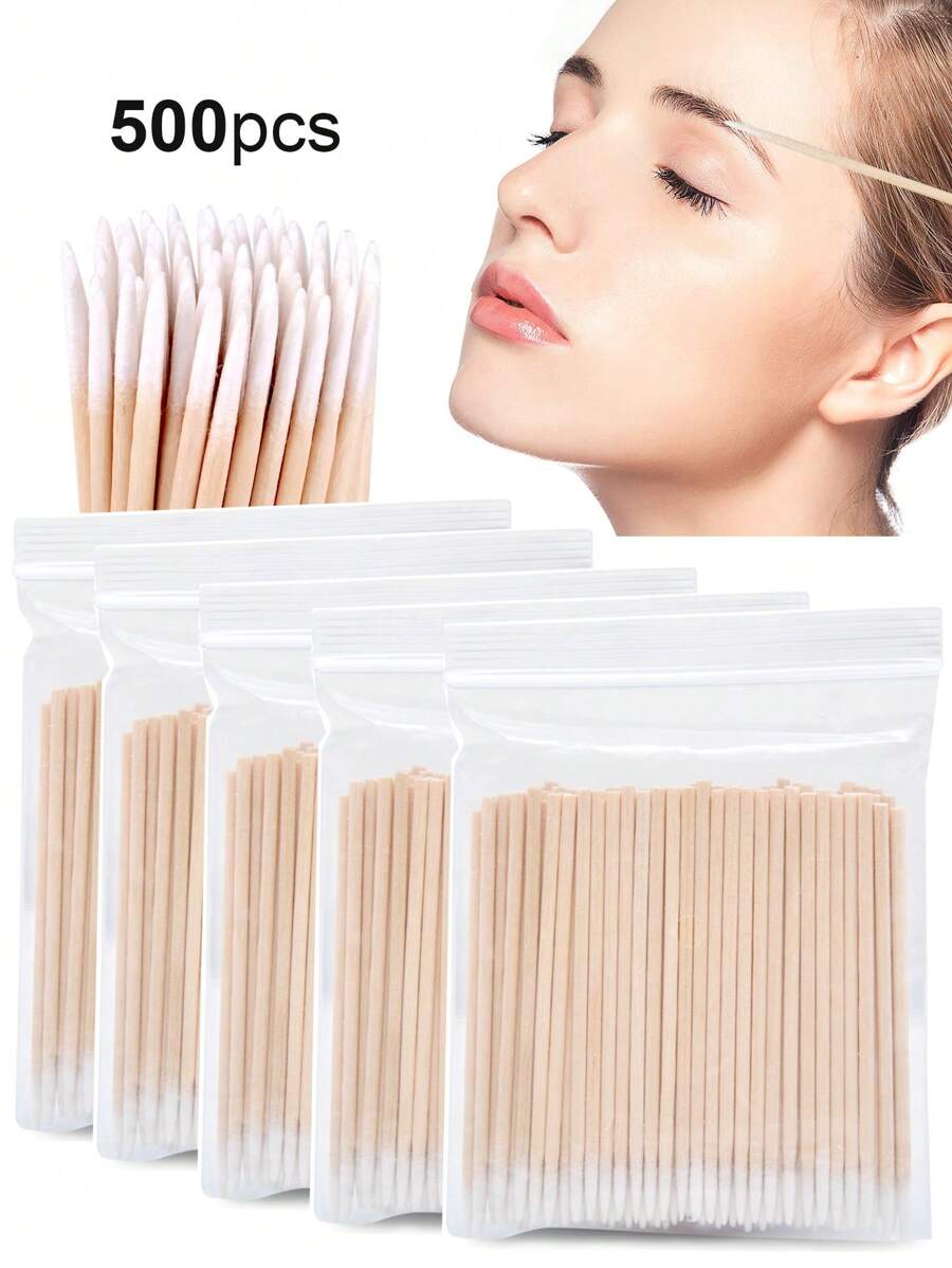 500 miếng gạc trang điểm mặt dùng một lần - Màu vàng - Xem 1
