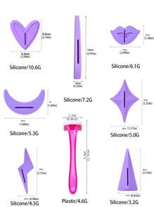 剃刀,矽膠除毛模具剃鬚刀專用陰部剃須模版女士頭髮刮胡刀性感親密定型工具配件