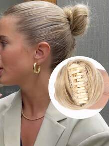 額外短直筒合成纖維髮髻 - 金色 - 查看 1