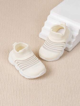 Baby Anti-slip Striped Slip-on Sock Sneakers