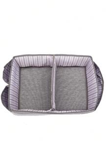 Baby Water Resistant Bear Print Diaper Bag - Grey - View 7