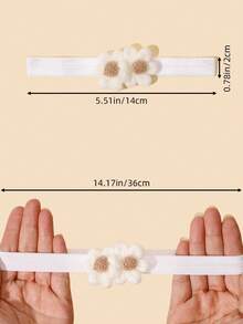 3 件套可爱简约婴儿头带，带蝴蝶结设计 - 彩色 - 查看 4