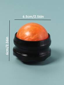 Facial Massage Roller,1Pc Handheld Roller Massage Ball Portable Reusable Skin Care Tool For Home & Travel - Orange - View 4