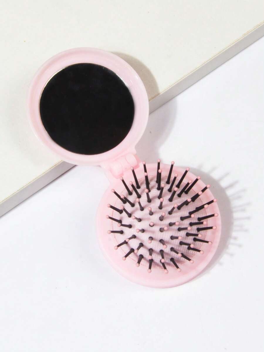 Ultra Folding Hair Brush With Mirror, 1Pc Pink Cushion Hair Brush Travel Folding Hair Brush Mirror Detangling Hair Comb Hair Styling Comb, Hair Brush, Comb, Hair Tools, Hair Products And Accessories For Barber Salon Beauty Travel Essentials, Back To School, Travel Holiday Essentials, Hair Accessories For Women, Brush, Hair Brushes, Hair Brush, Detangling Brush, Hair Brush, Wooden Comb, Hair Brush, Mini Hair Brush, Detangling Brush, Hair Brushes, Curly Hair Brush, Hairdressing Equipment,Travel Essentials,Hairstyle,Hairdressing,Hair Brush,Slick Back Brush,Styling Brush,Curly Hair Brush,Edge Brush,Hair Comb,Brush Hair,Hair Brush Set,Comb Hair,Comb For Curls,Detangling Brush,Hair Brush For Women,Hair,Travel,Hair Products,Hair Tools,Hair Stuff,Barber,Barber Accessories,Barbershop,Hairdressing Equipment