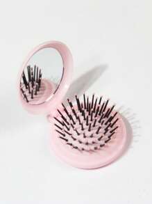 Ultra Folding Hair Brush With Mirror, 1Pc Pink Cushion Hair Brush Travel Folding Hair Brush Mirror Detangling Hair Comb Hair Styling Comb, Hair Brush, Comb, Hair Tools, Hair Products And Accessories For Barber Salon Beauty Travel Essentials, Back To School, Travel Holiday Essentials, Hair Accessories For Women, Brush, Hair Brushes, Hair Brush, Detangling Brush, Hair Brush, Wooden Comb, Hair Brush, Mini Hair Brush, Detangling Brush, Hair Brushes, Curly Hair Brush, Hairdressing Equipment,Travel Essentials,Hairstyle,Hairdressing,Hair Brush,Slick Back Brush,Styling Brush,Curly Hair Brush,Edge Brush,Hair Comb,Brush Hair,Hair Brush Set,Comb Hair,Comb For Curls,Detangling Brush,Hair Brush For Women,Hair,Travel,Hair Products,Hair Tools,Hair Stuff,Barber,Barber Accessories,Barbershop,Hairdressing Equipment - Baby Pink - View 5
