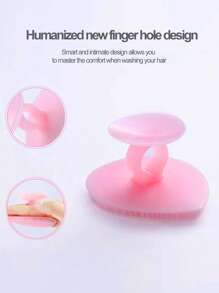 Facial Sheet Brush,Peach-Shaped Facial Cleansing Brush,1Pc Silicone Facial Cleaning Brush With Ring Buckle Brush Slim Contacts Soft Massage Face - Pink - View 2