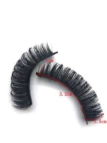False Eyelashes,1Pair Russian Curl Volume Eyelashes Fake Eyelashes Enlarged Double Eye False Eyelashes For Party Club - Black - View 4