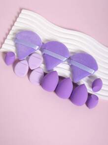 12件套多功能化妆海绵套装，包含3个三角形粉扑、3个迷你气垫粉扑、3个水滴形化妆海绵和3个迷你化妆海绵。适用于粉底液、粉饼和遮瑕膏。适合所有肤质。 化妆品、平价、房间装饰、梳妆台、旅行、卧室、化妆配件、粉扑、美妆蛋、粉扑、化妆海绵、平价、圣诞礼物、化妆品、化妆工具、便宜货、礼物、女士礼物、圣诞礼物、赠品、旅行、便宜货、旅行必备 - 彩色 - 查看 2