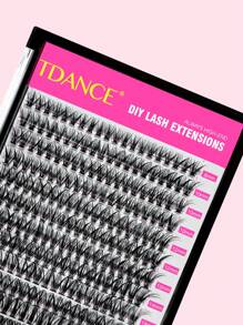 TDANCE 1 caja de 240 piezas De pestañas rizadas CD, pestañas de visón sintético de 8-16mm, extensión de pestañas largas naturales DIY,pestañas pestans extensiones de pestañas