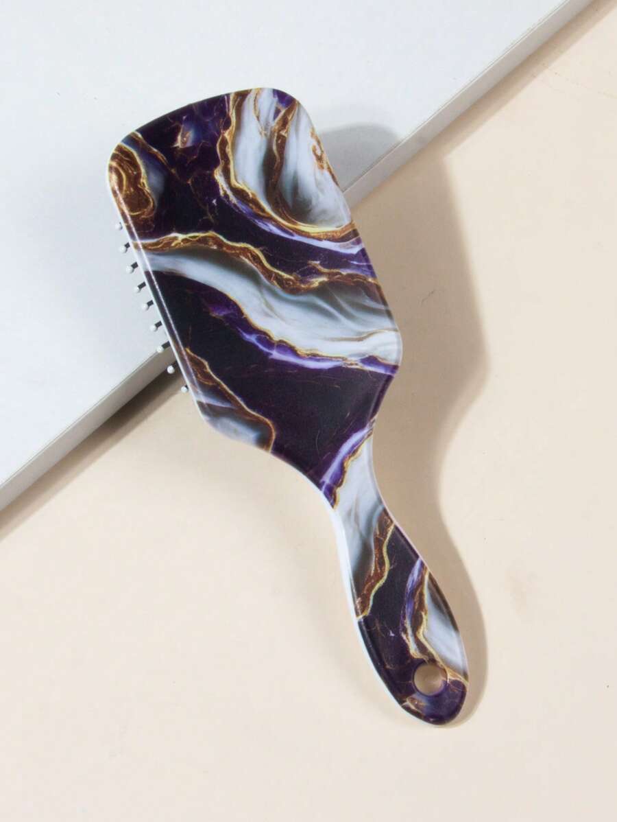 1PC Đá Cẩm Thạch In Khô & Ướt Sử Dụng Bàn Chải Tóc Đệm - Nhiều màu - Xem 1