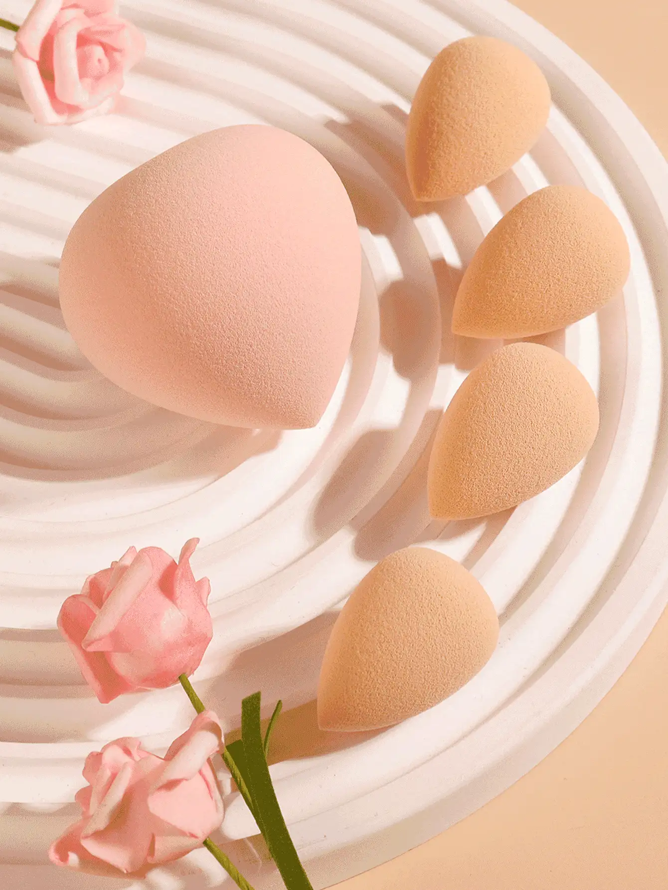 Bộ 5 miếng mút trang điểm Beauty Egg dùng khô ướt - Nhiều màu - Xem 2