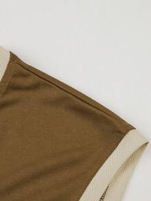 Manfinity Homme Men Contrast Binding Tank Top - Coffee Brown - View 4