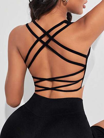 Easithlete 露背交叉運動背心