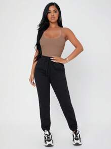 SHEIN PETITE Women Tank Tops & Camis - Mocha Brown - View 5