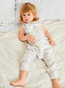 Baby Cartoon Graphic Sleeping Bag - Multicolor - View 1