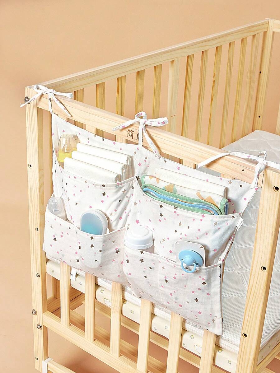 1入組嬰兒星星圖案壁掛式收納袋