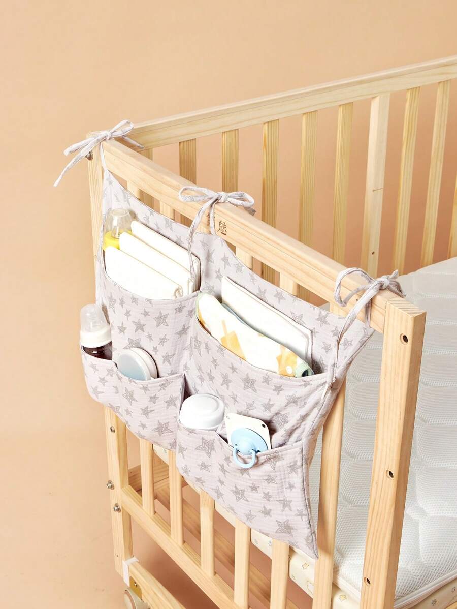1pc Baby Star Pattern Wall Hanging Storage Bag