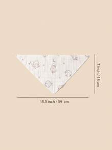 4 piezas Bebé babero pañuelo con estampado de dibujo animados al azar - Multicolor - Ver 3