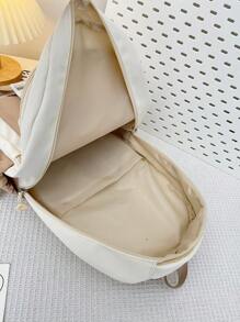 Schoolbag Học sinh trung học Portable Dung lượng lớn Ba lô Học sinh - trắng - Xem 4
