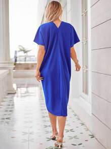 SHEIN Clasi 素色蝙蝠袖連衣裙