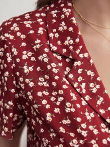 SHEIN Frenchy Đầm Plus Size Nút phía trước Họa tiết hoa Boho - Nhiều màu - Xem 2