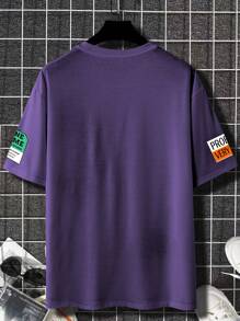 Manfinity EMRG Áo thun & Áo lót Nam Slogan Giải trí - Màu tím  Violet - Xem 2