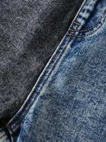 男孩雙色腰部抽繩束腳牛仔褲 - 彩色 - 查看 6