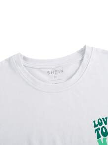 Men Slogan Graphic Tee - White - View 4