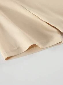 INAWLY Áo thun nữ Lá thư Tim Giải trí - Màu Khaki - Xem 3